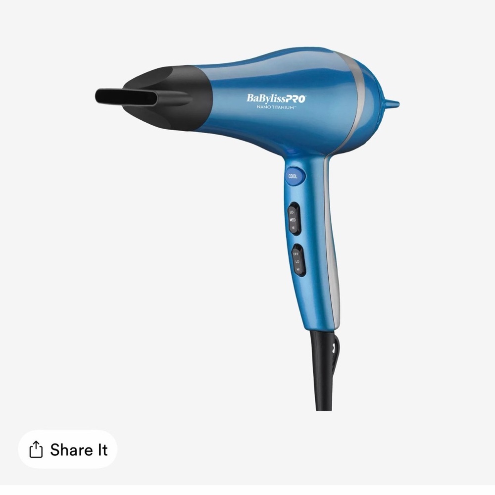 BaBylissPRO Nano Titanium Hair Dryer - Blue